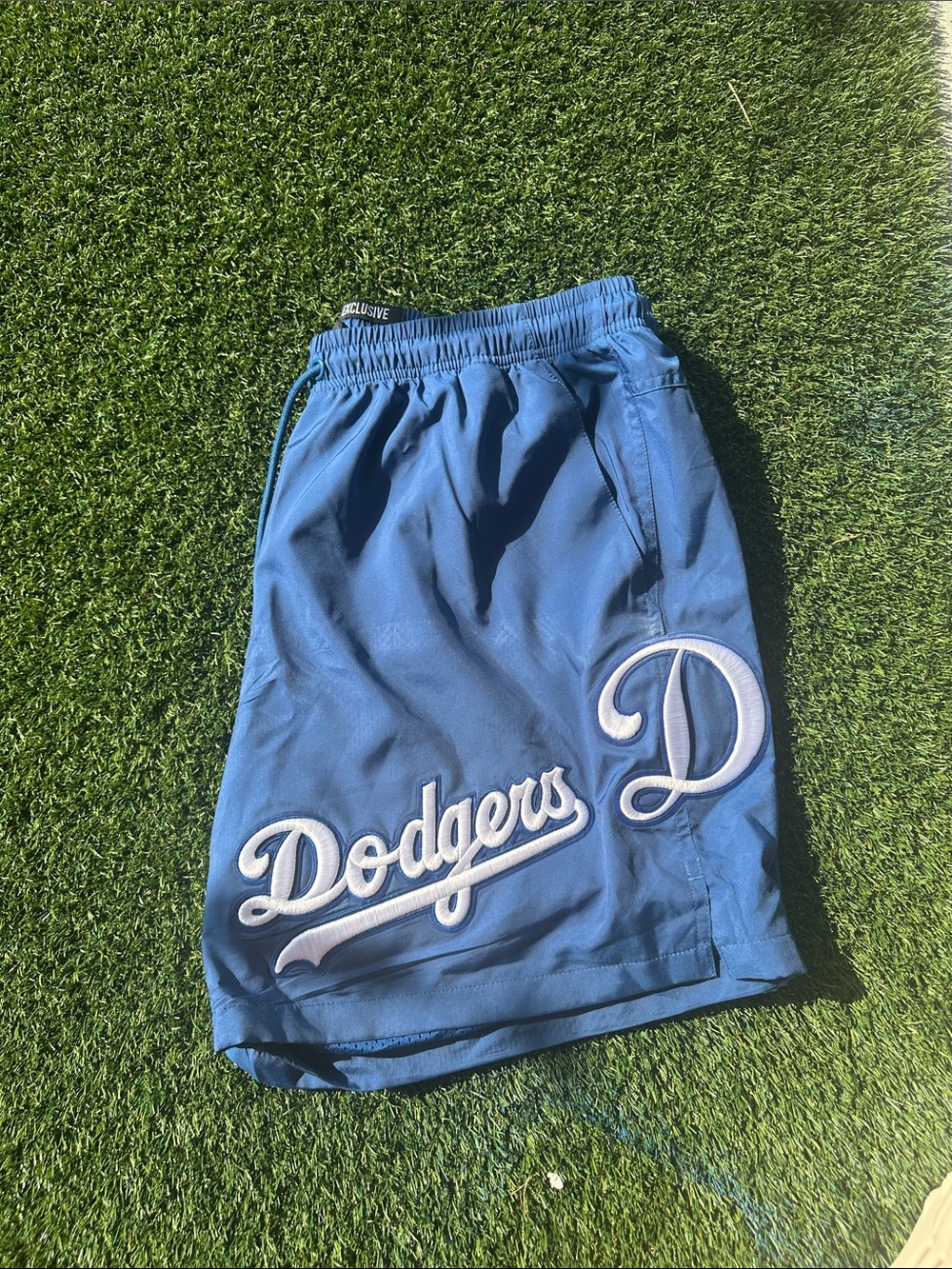 Blue Dodgers Embroidered Men’s Athletic Shorts - Picture 5 of 5